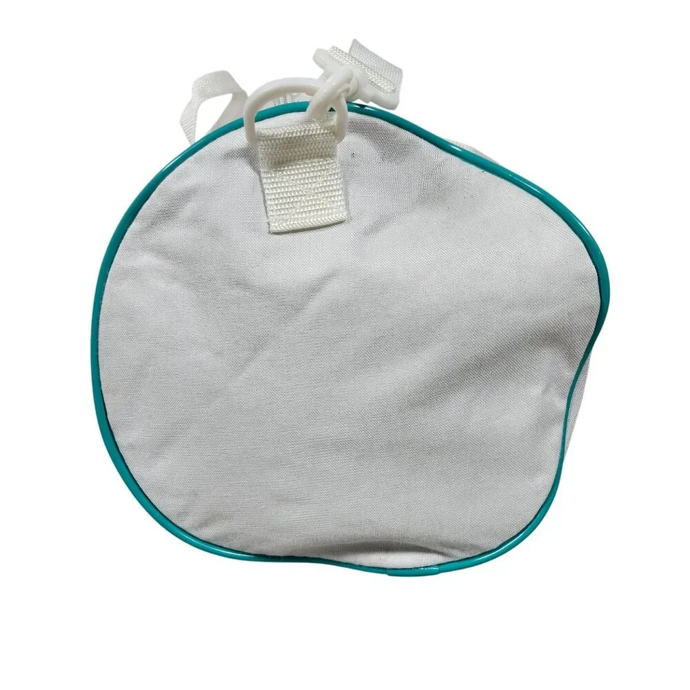 Vintage Hawaii World United Airlines Duffel Bag White With Teal Accents